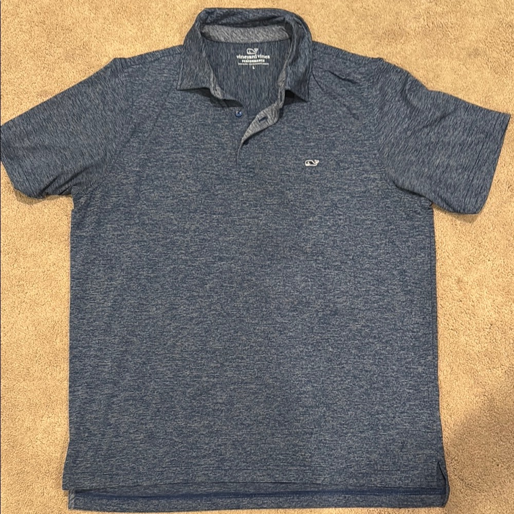 Men's Vineyard Vines Performance Blue Polo Shirt